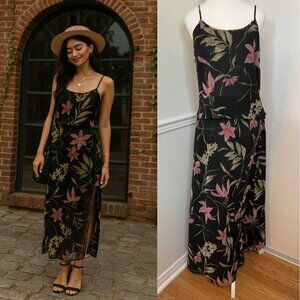 Vintage Simon Chang Floral Crinkle Skirt Set